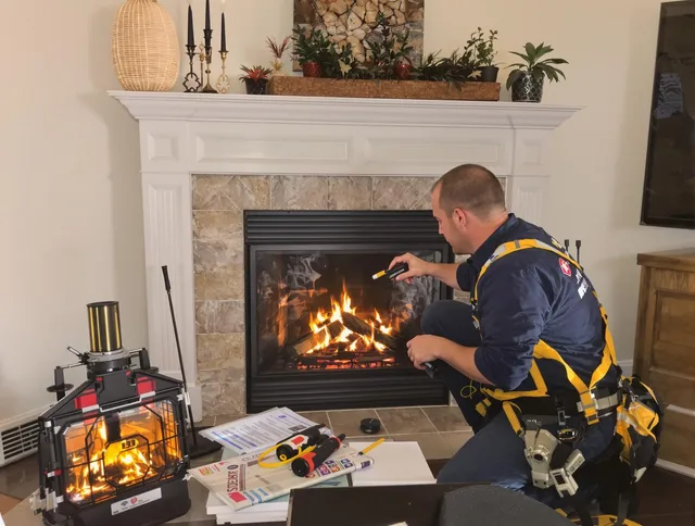 Safety-focused fireplace inspection by Temecula Chimney Sweep in Temecula, CA